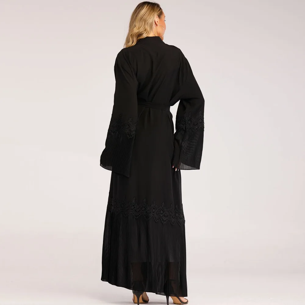Черный Кафтан Длинное свободное платье мусульманское abayamurah abayas
