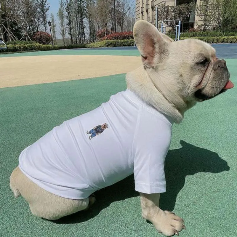 

Summer dog Korean version of the puppy parent-child clothing cartoon bear pattern cotton T-shirt small dog Garfield cat two-legg