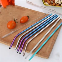 stainless steel straw reusable travel drink metal straws wedding juice straws party drinking bar supplies tableware accessories