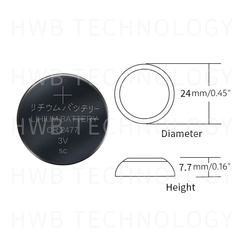 Высококачественная Новинка 10 шт. Литиевые кнопочные батарейки CR2477 3 в 1000 мАч для