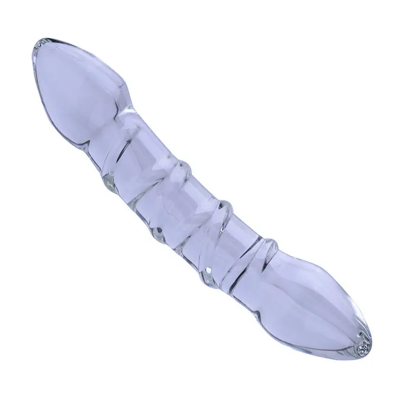 HEYIYI Double sided Crystal Dildo G-spot Stimulation Glass Fake Penis Anal butt plug Female Male Gay Masturbation |