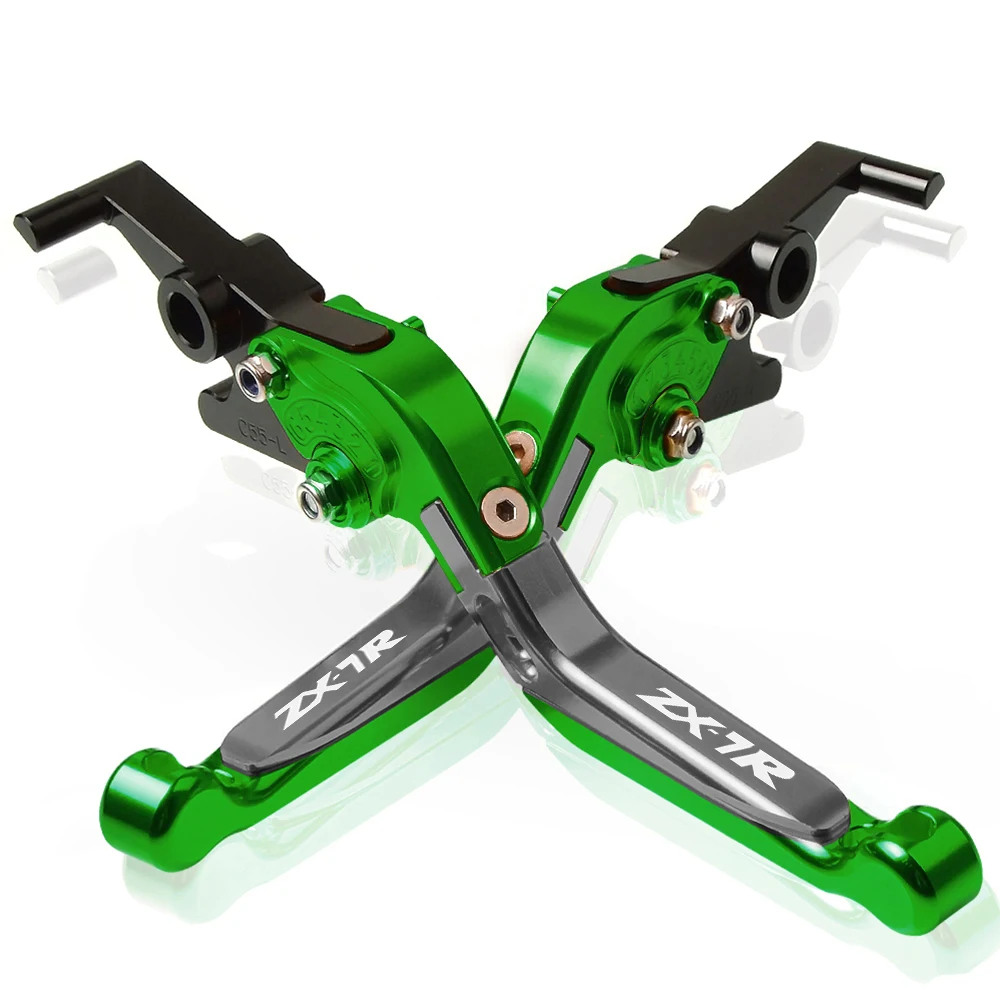 I with logo Мотоцикл с ЧПУ Регулируемые сцепные рычаги Ручка для KAWASAKI ZX7R ZX-7R 1989 1990 1991 1192 1993 1993-2003 ZX7R ZX-7R - Цвет: I with logo
