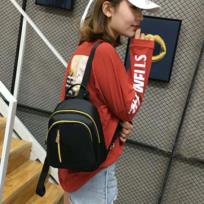 

Women Fashion Waterproof Mini Backpack Phone Purse Shoulder Bags Black Rucksack Fashion School Bag For Teenage Mochila Backpacks
