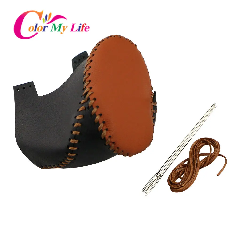 Цвет моя жизнь Кожаный Автомобильный рычаг переключения передач крышка рычага