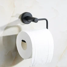 SARIHOSY Stainless Steel Toilet Paper Holder  Matte Black Bathroom Accessories for Kitchen  Bathroom Roll Paper Accessory