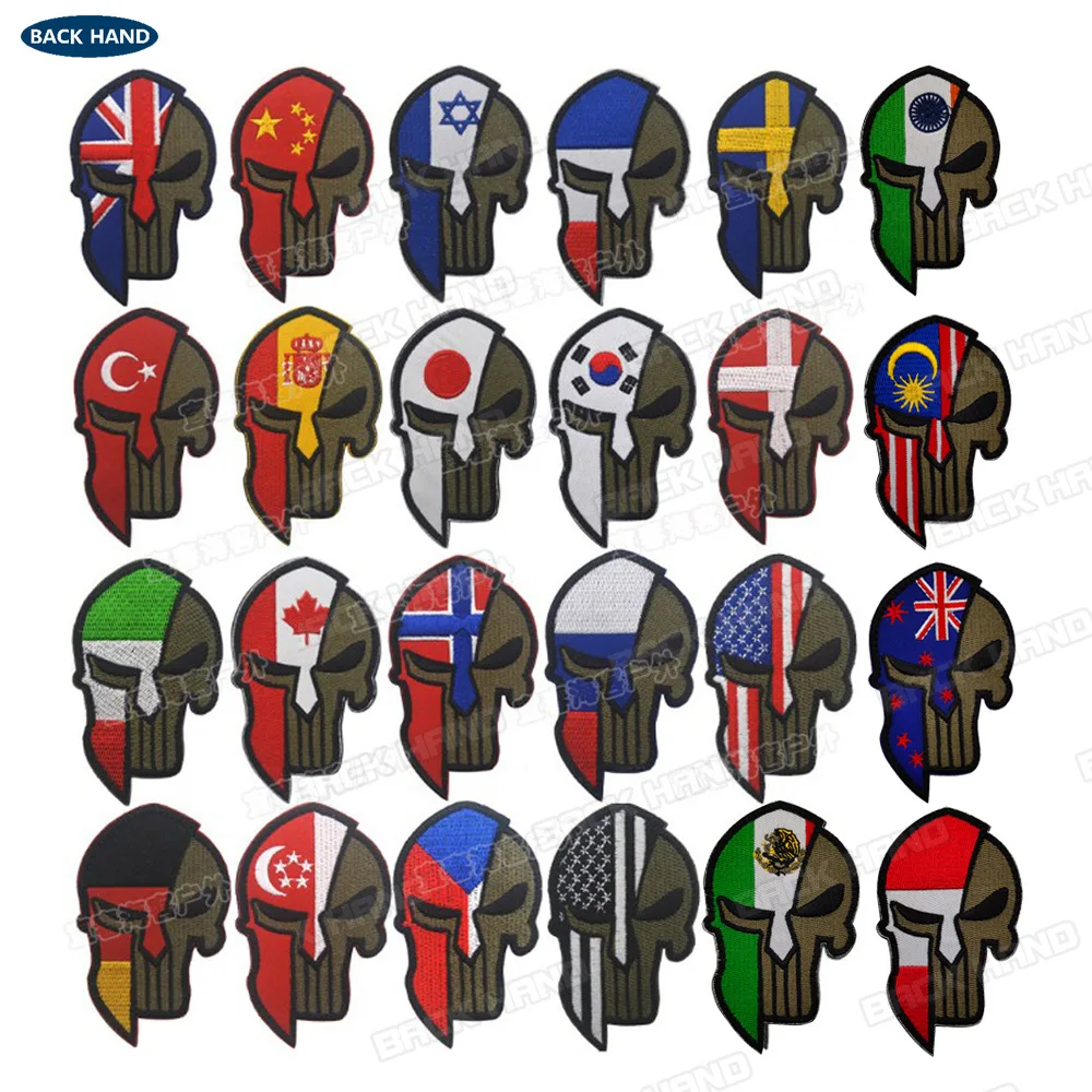 Спартанский шлем бархатные нашивки США Германия Испания Россия Израиль Словакия