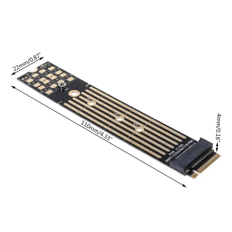 M.2 NVME Расширенная защитная карта от 2280 до 22110 SSD самодельная пластина с