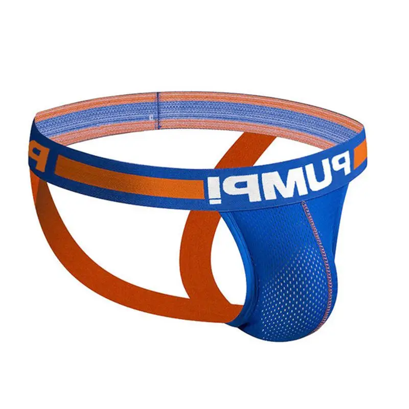 Мужские трусы стринги с заниженной талией черные бикини из сетчатой ткани джоки