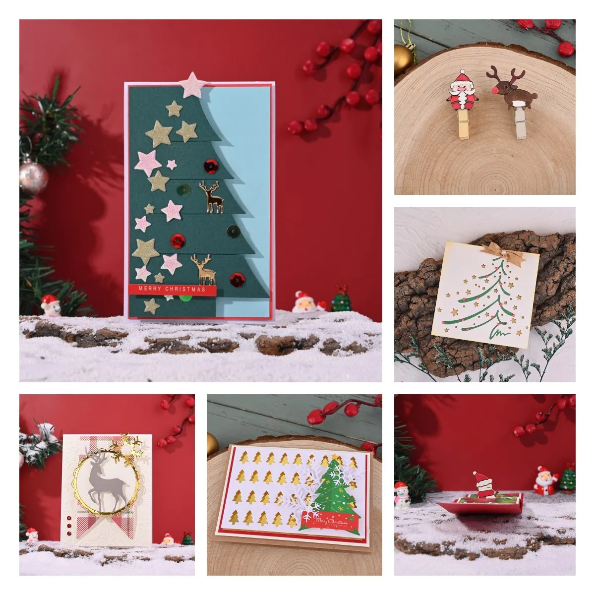 

InLoveArts Christmas Tree Metal Cutting Dies Santa Claus for DIY Scrapbooking Photo Album Embossing Paper Card Craft Stencils