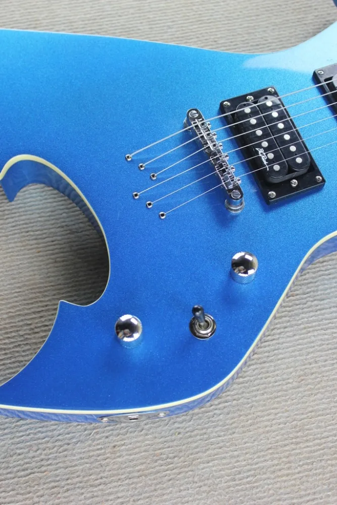 2019 New + Factory Blue B.C. Богатая струна через тело электрогитара голова быка инкрустация