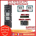 Комплект материнской платы для майнинга с двойным процессором BTC X79, 9 PCIE X16 LGA 2011, процессор ЦП Xeon для майнинга биткоинов ETH, графическая карта
