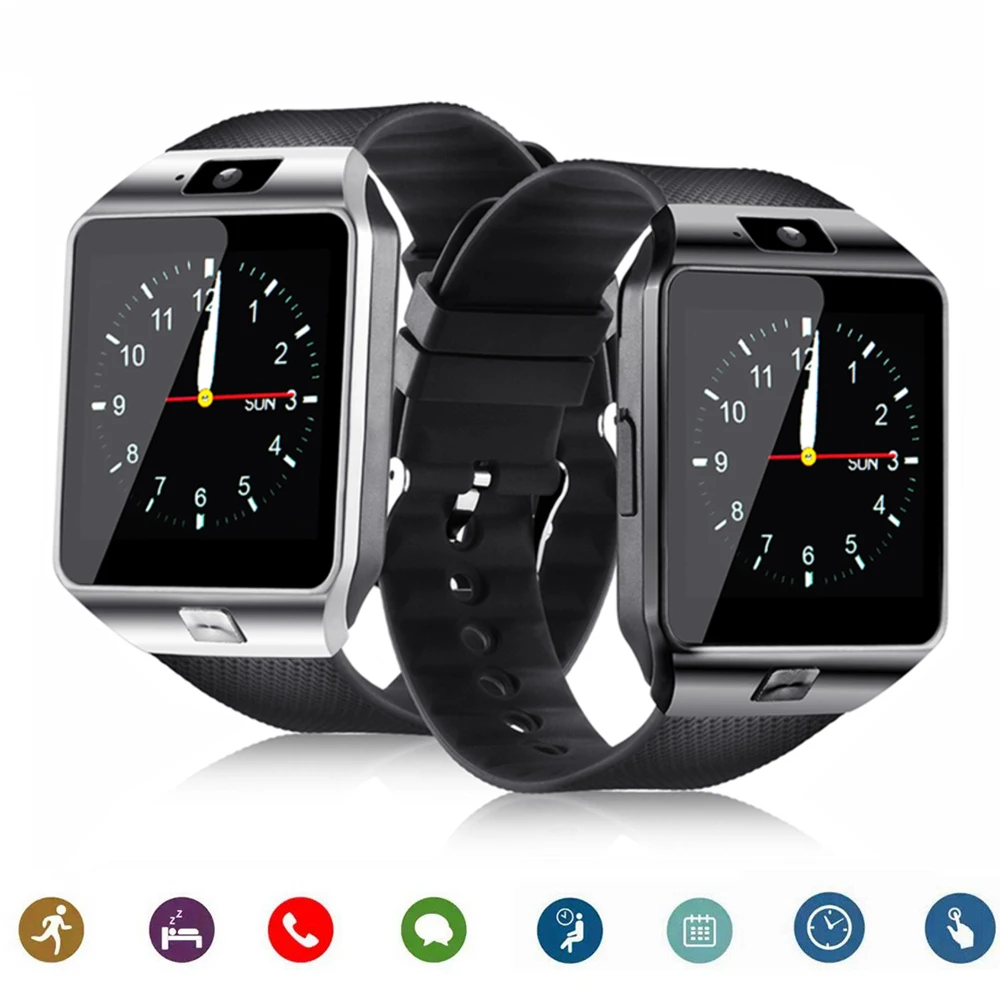 Новинка DZ09 Smartwatch носимые наручные часы для телефона Bluetooth SIM TF карта камера Apple iPhone