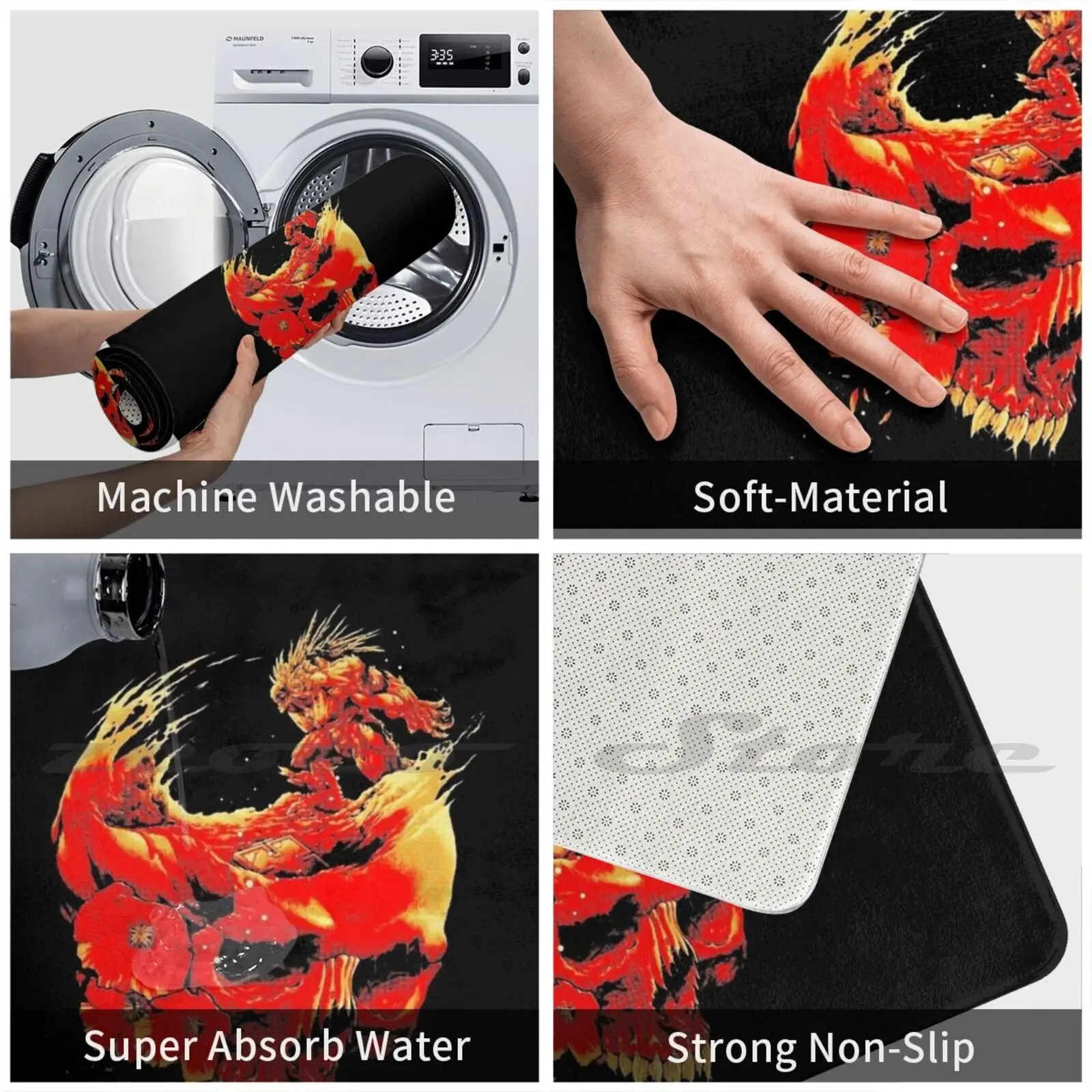 Коврик с логотипом коврик нескользящий впитывающий воду дверной Gears 5 Gaming Gamer