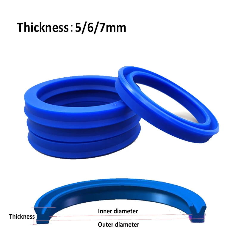 

Polyurethane Hydraulic Cylinder Oil Sealing Ring UN/UHS/U/Y Type Shaft Hole General Sealing Ring Gasket Thickness 5mm 6mm 7mm