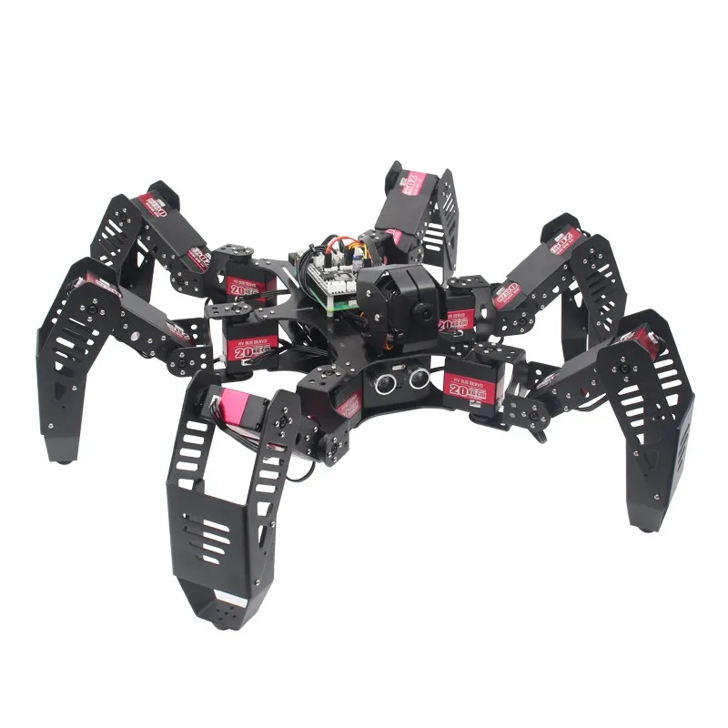 Preise 18DOF Hexapod Roboter Spinne Roboter 2DOF PTZ Mit Main Board Für Raspberry Pi 4B + Fertig