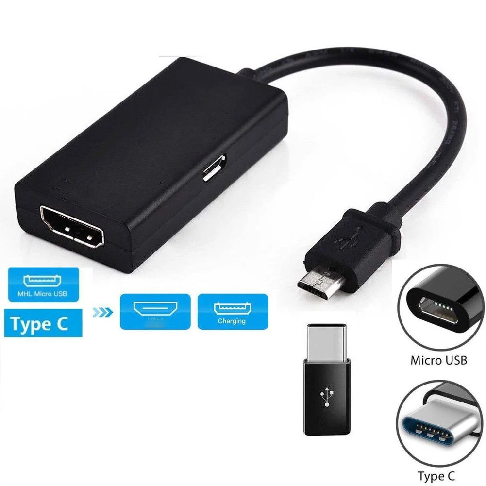 Адаптер Micro usb c-hdmi-совместимый адаптер type c-mobile to tv HD видео конвертер Разъем для