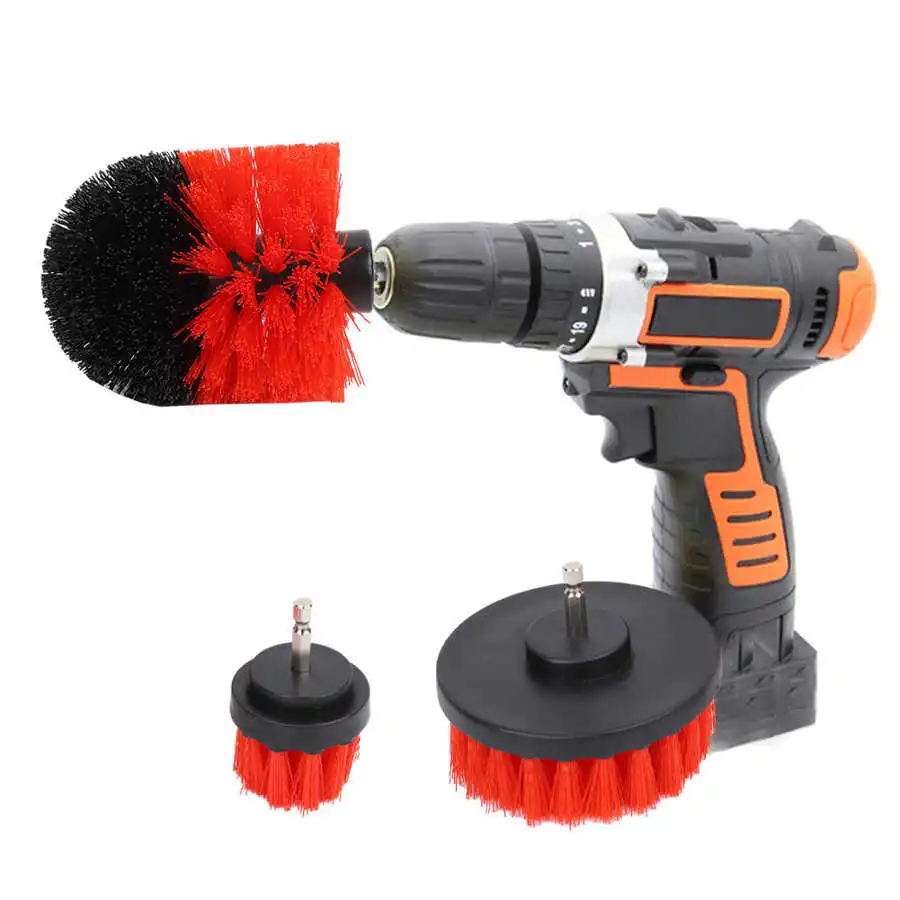 

3Pcs Power Scrubber Brush Set for Bathroom Drill Scrubber Brush for Cleaning Cordless Drill Attachment Kit Cleaning Tools