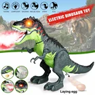 Электрический динозавр, ходячий тираннозавр, распыление, светильник яйцо звук с экшен-фигуркой, модель динозавра, игрушка для детей, подарки