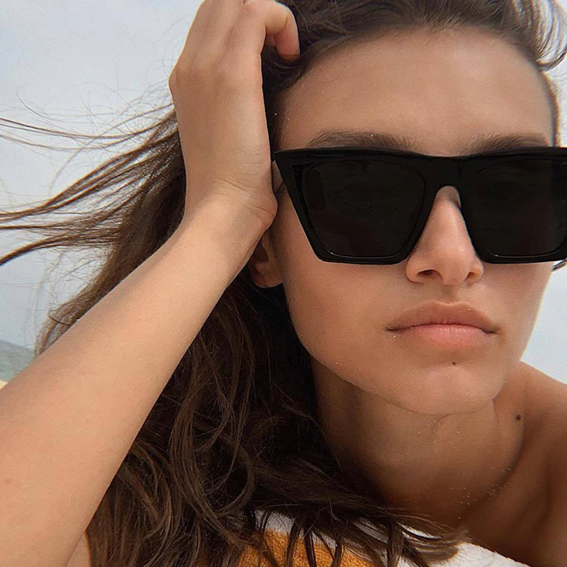 

ZUEE 2021 Female Vintage Sunglasses Women Fashion Cat Eye Luxury Sun Glasses Classic Shopping Lady Black Oculos De Sol UV400