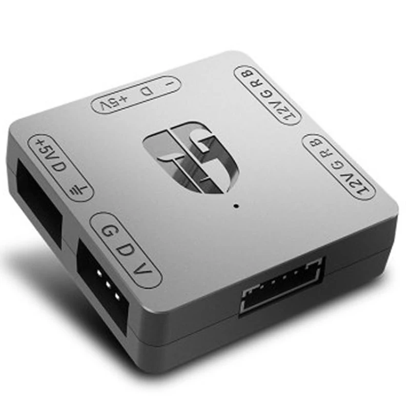 RGB-конвертер 5 в 12 В RGB-хаб для передачи интерфейса SATA магнитная установка RGB 3PIN M/B