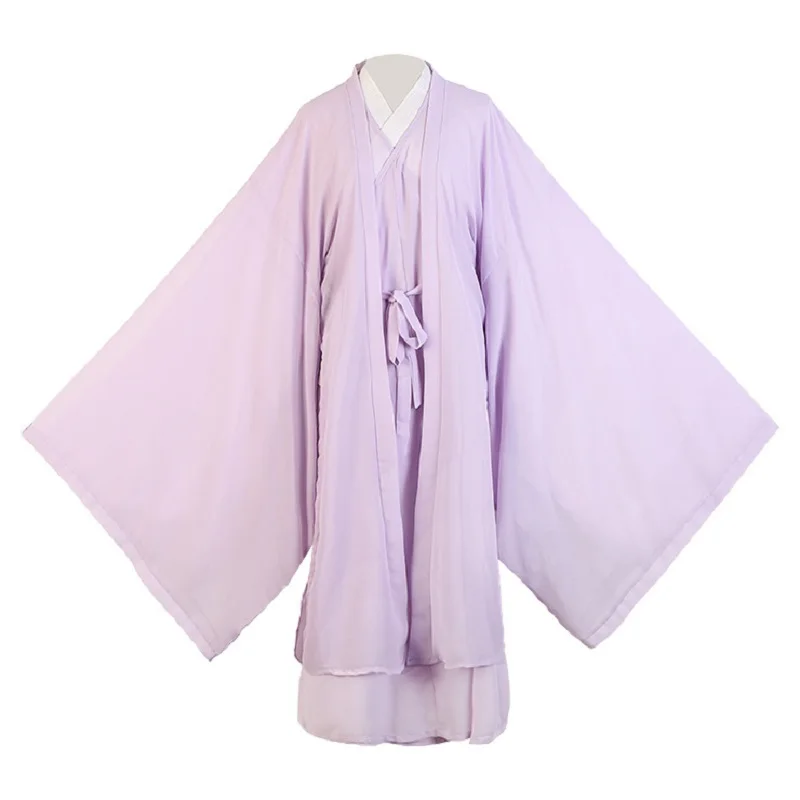 

Elegant Chinese Traditional Clothes Hanfu Women Classical Dance Oriental Festival Outfit Weijin Style Cross-Collar Waist Shirt
