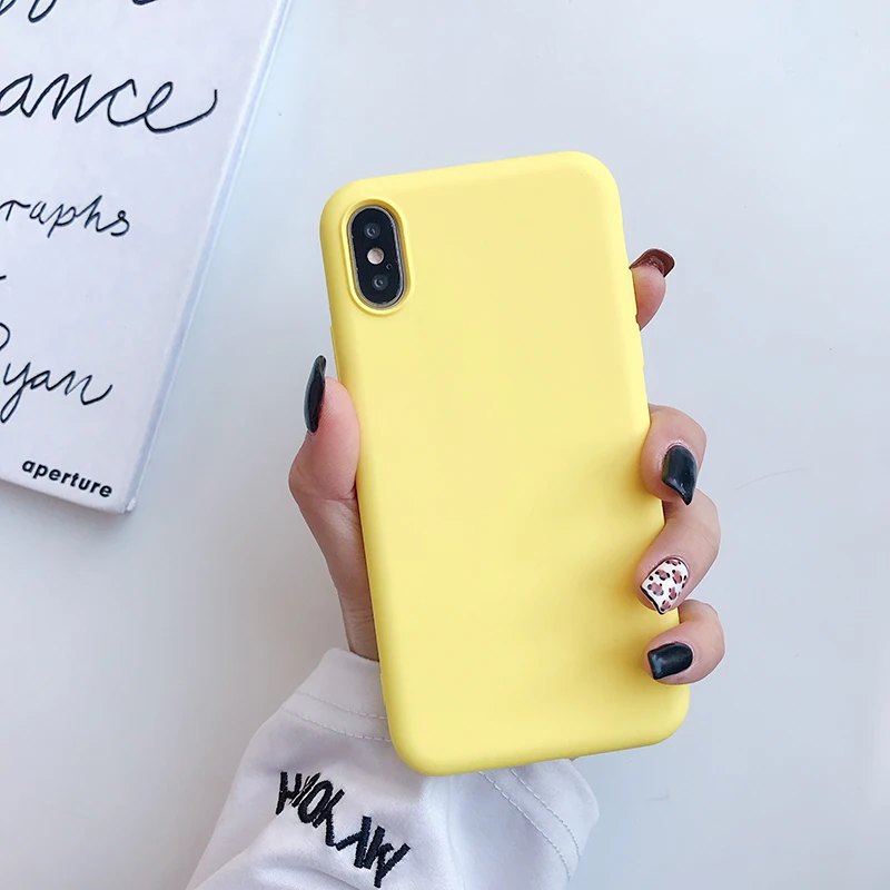 Роскошный ТПУ цветной чехол для телефона для iPhone 11 Pro 8 Plus 7 6 6S X XS Max XR противоударный матовый Мягкий силиконовый чехол-накладка
