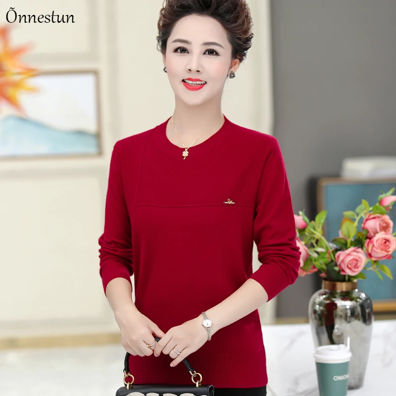Woman Sweaters New Autumn Causal Women Pullover Knitted Crop Top Clothing Pink O Neck For | Женская одежда