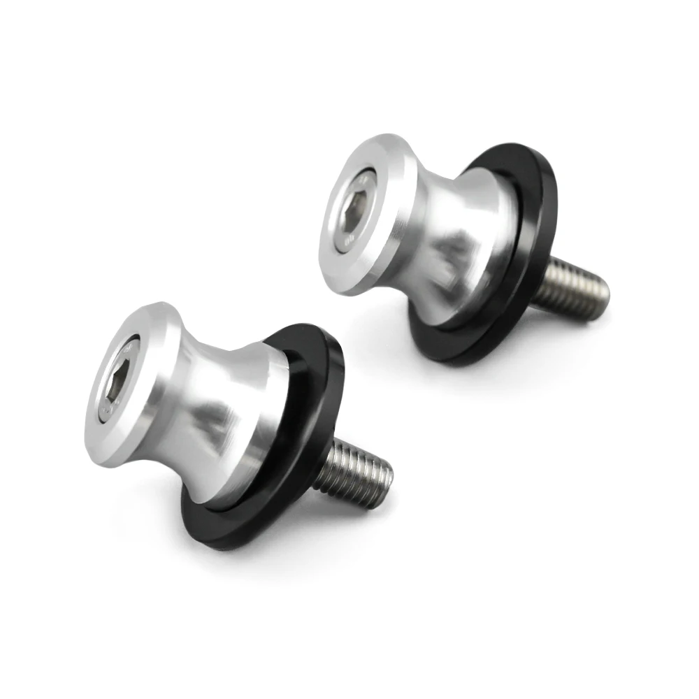 Silver Поворотные ручки, катушки, Слайдеры для SUZUKI GSXR 125/150/600/750/1000 DL 650/1000 v-strom GSX-R GSXR150 GSXR125 мотоцикл стенд винт M8 - Цвет: Silver