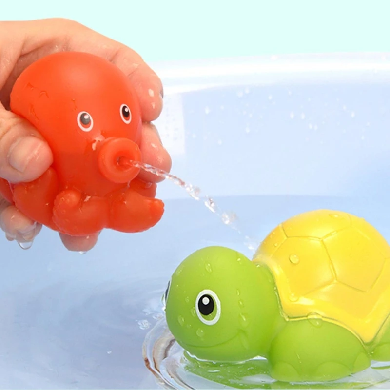 

Floating Animal Shaped Baby Bath Squirt Toys Toddler Salvage Toy Set Water Games