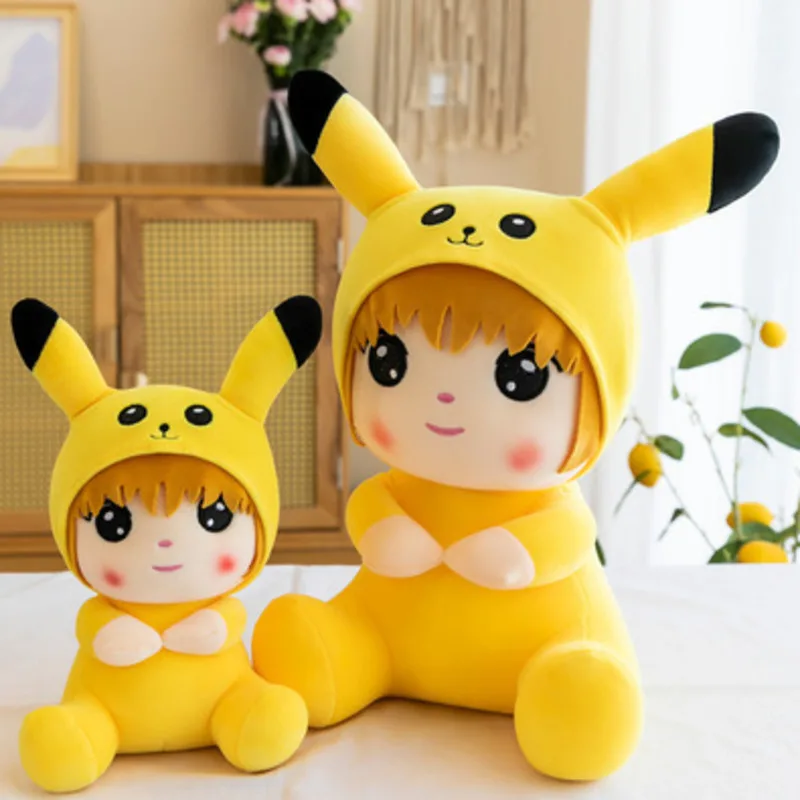 Juguetes de peluche de Pikachued Pokemon para ni&ntilde;as, mu&ntilde;ecos de Anime de Pikachued, pel&iacute;cula de Jap&oacute;n, decoraci&oacute;n del hogar, regalos de cumplea&ntilde;os para ni&ntilde;os, novedad-2