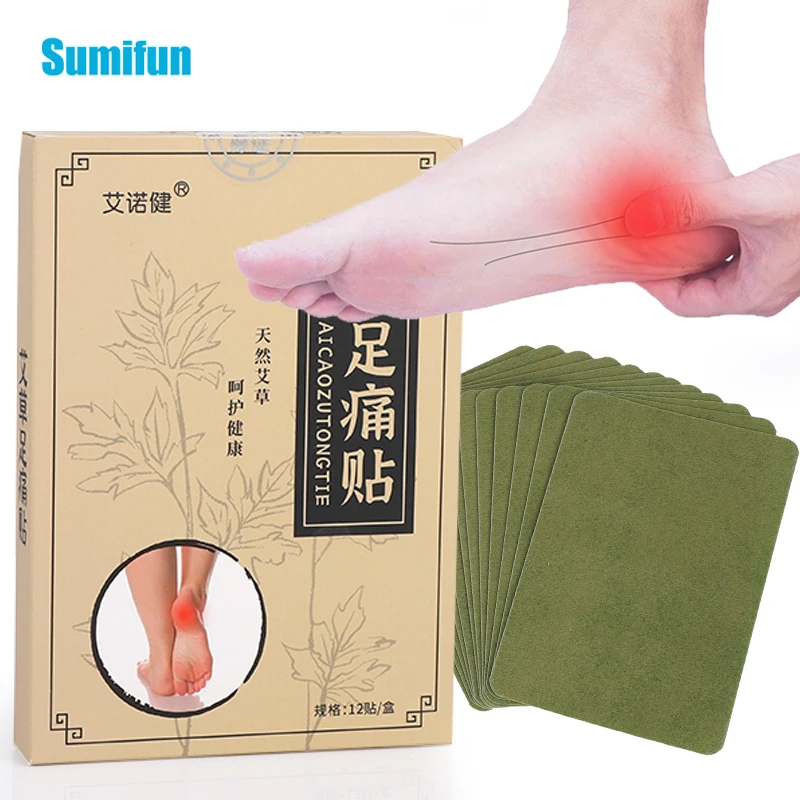 

12Pcs=1box Heel Spur Pain Relief Plaster Chinese Medicine Patches Herbal Foot Achilles Tendonitis Treatment Sticker Health Care
