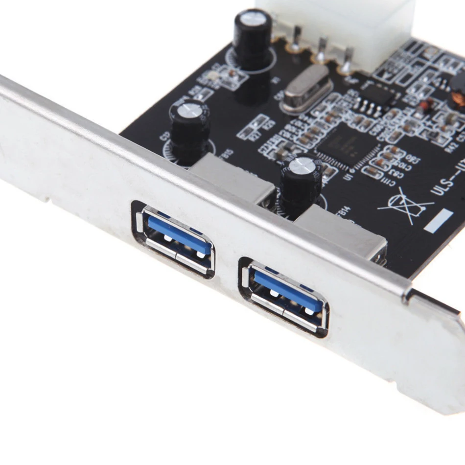 2 порта USB 3 0 PCI-Express PCIe адаптер контроллер карты PCI-E Riser 4 pin IDE подключения |