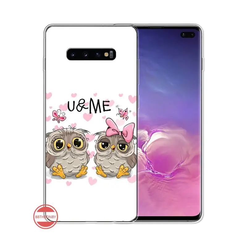 

Lovely Animal Owl cute Phone Case For Samsung Galaxy S5 S6 S7 S8 S9 S10 S10e S20 edge plus lite