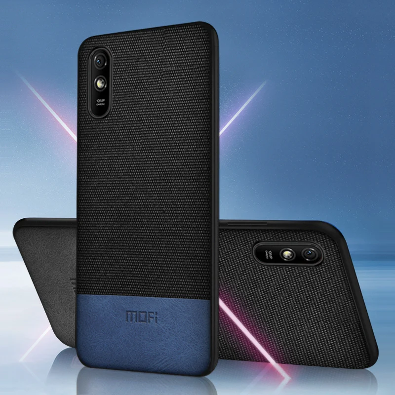 

For Xiaomi Redmi 9A Case Fabric Cloth Shockproof Cover MOFi Original For Redmi 9A Shell Silicone TPU Back Case For Redmi 9A