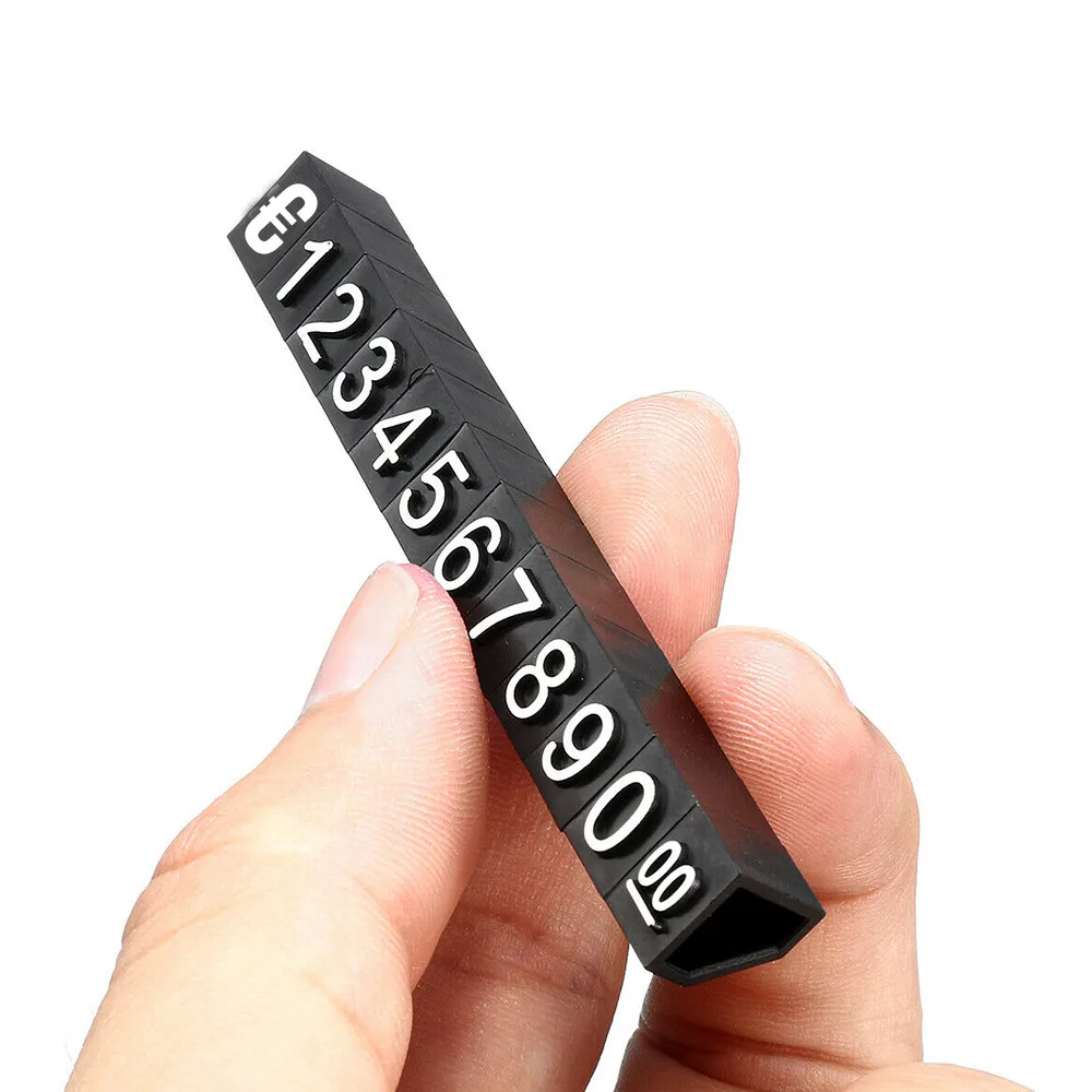 5 шт./лот ценник евро доллар цифры комбинированные кубики палка для одежды