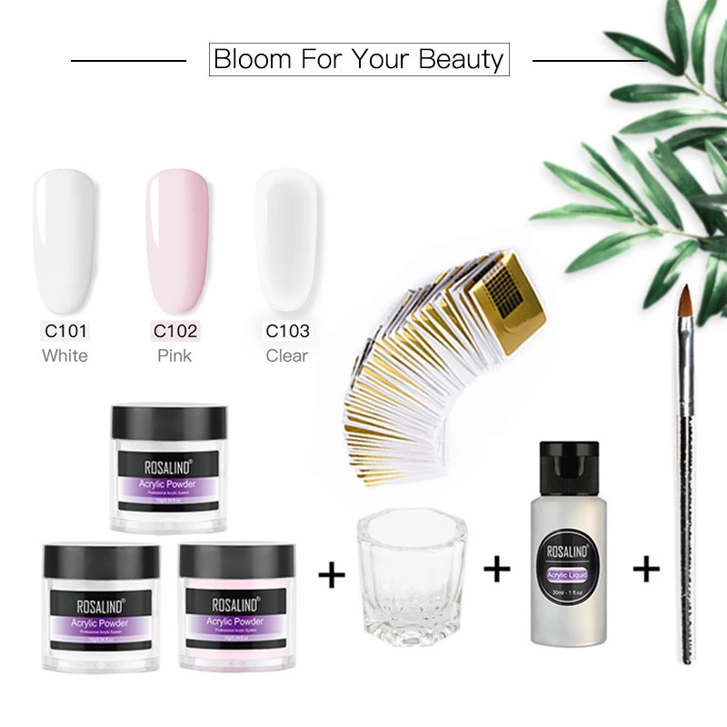 

3-Color Nail Acrylic Powder Liquid Nail Extension Kit Nail Art Decoration Tools Manicure Set CIN6 899