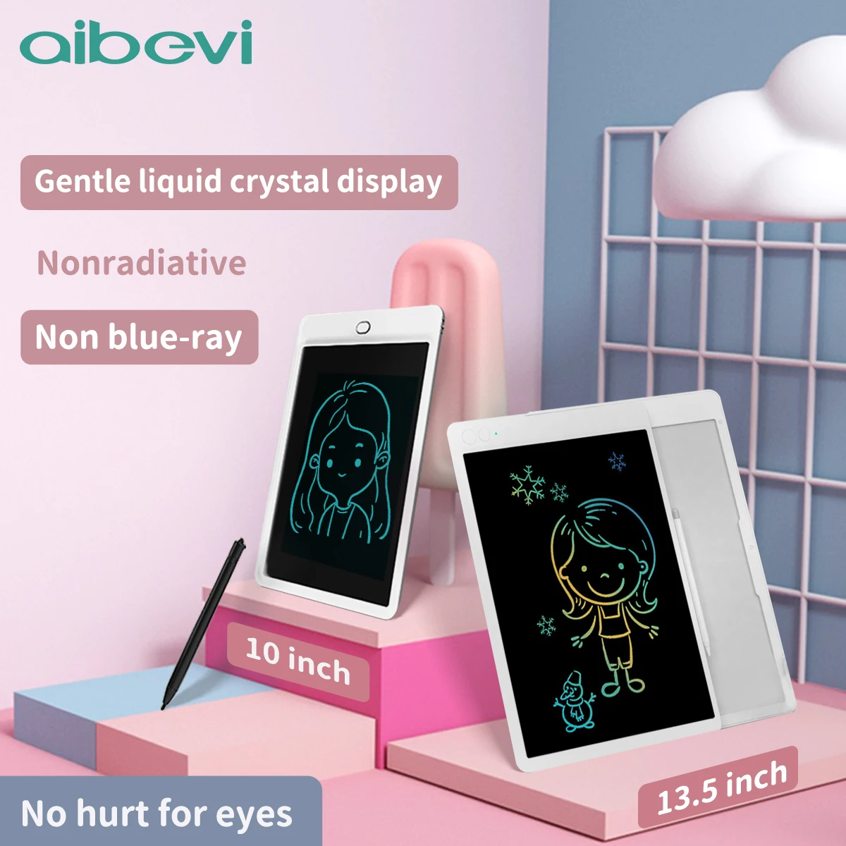 

Aibevi Electronic Drawing Board LCD Screen Writing Tablet 16'' Digital Graphic Drawing Tablets Electronic Handwriting Pad Board