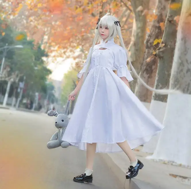 Белое платье Yosuga no Sora Kasugano косплей-костюм |