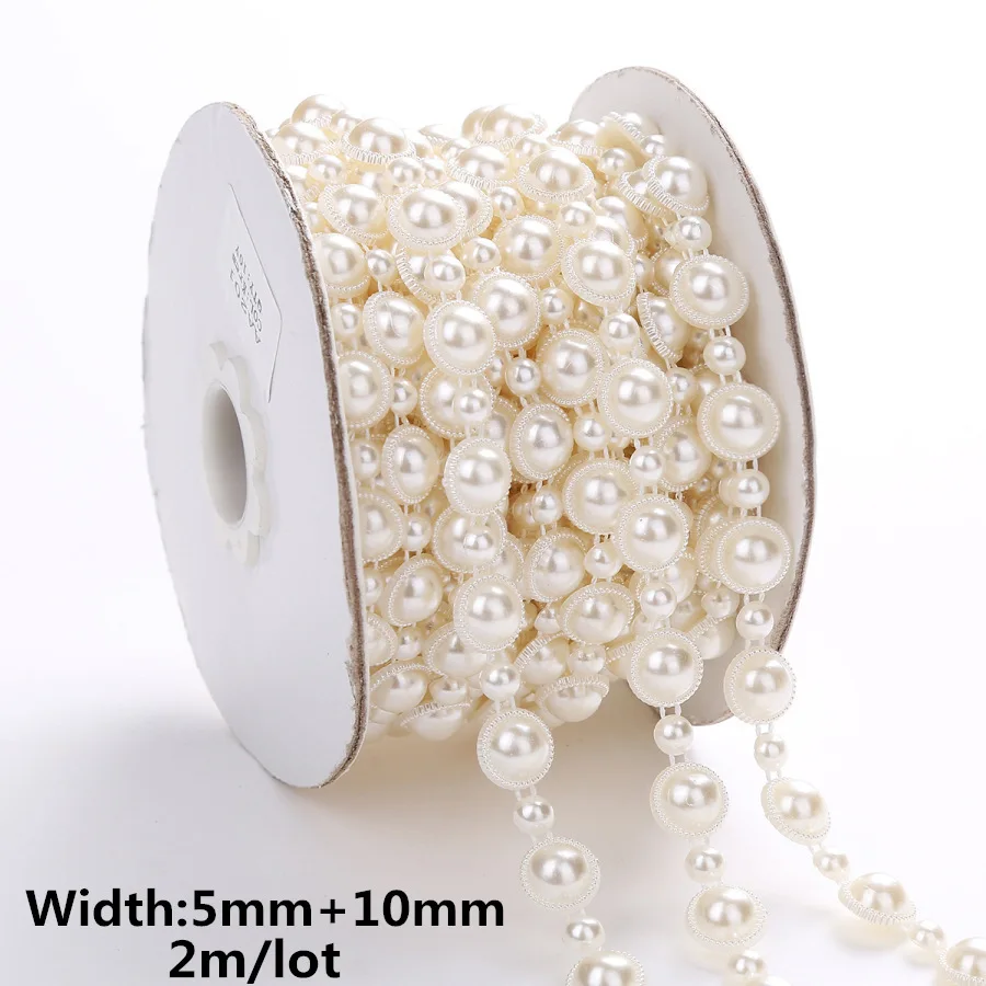 Бусины из АБС пластика с имитацией жемчуга обвязка на цепочке для шитья сделай