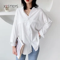 solid shirts women white green black office lady shirts long sleeve female loose blouses 2021 spring autumn femme blusas clothes