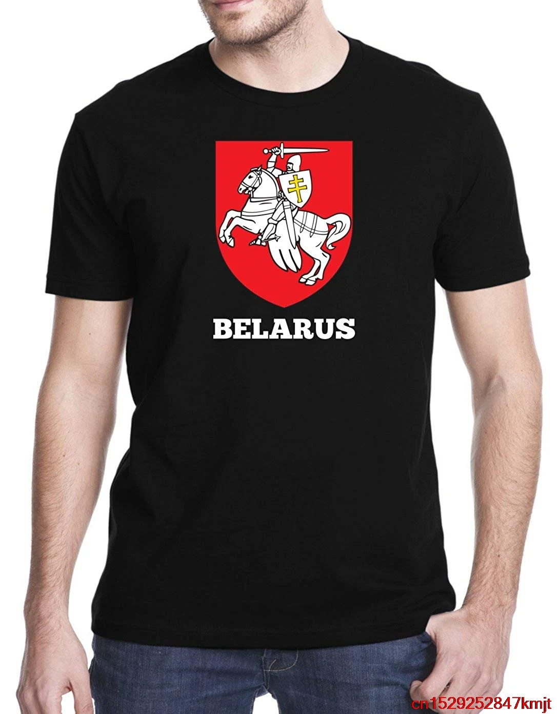 FGHFG Belarus футболка со щитом Унисекс Мужская женская футболка|Мужские футболки| |