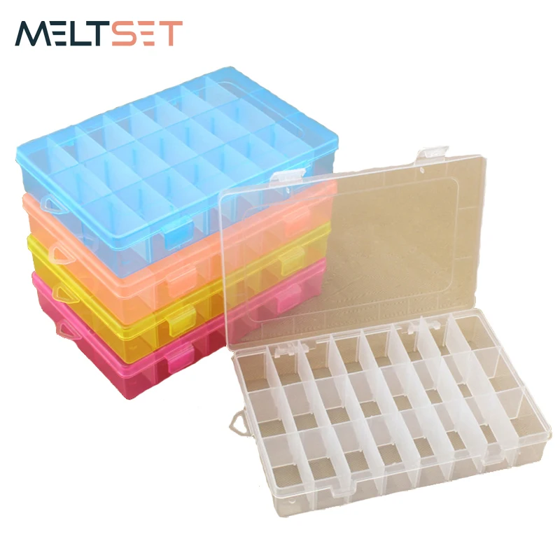 24 Сетки Пластик ящик для инструментов небольшой гаджет коробка хранения Чехол