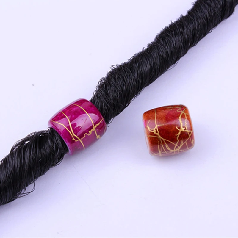 100pcs/bag Acrylic Hair Beads 6.8mm big Hole Dreadlock for Jumbo Braid Accessories | Красота и здоровье