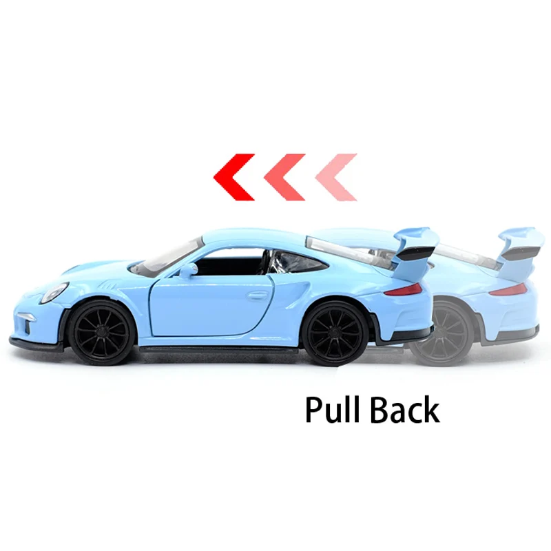 WELLY 1:36 911 GT3 RS Super sports car Alloy Diecast Car Model Toy With Pull Back For Children Gifts Toy Collection