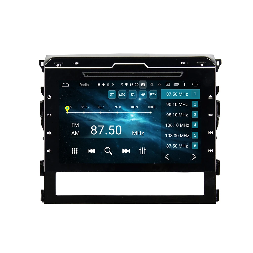 Автомагнитола для Toyota Land Cruiser 9 0 Android 2016 Восьмиядерный процессор 4 Гб ОЗУ 64 ПЗУ DVD