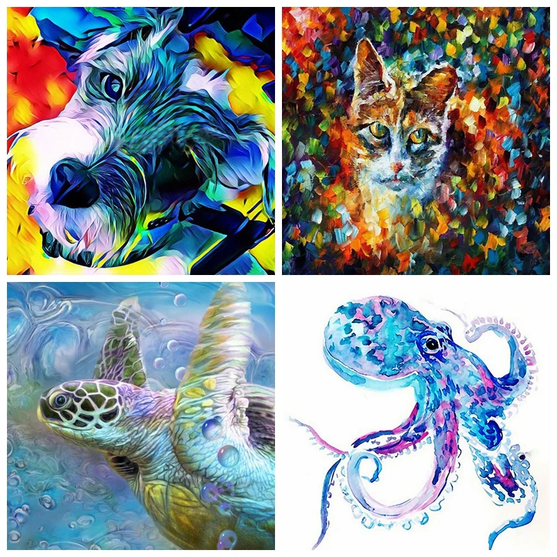 Алмазная 5D картина с собаками животные из смолы 100% мозаика вышивка сова крест