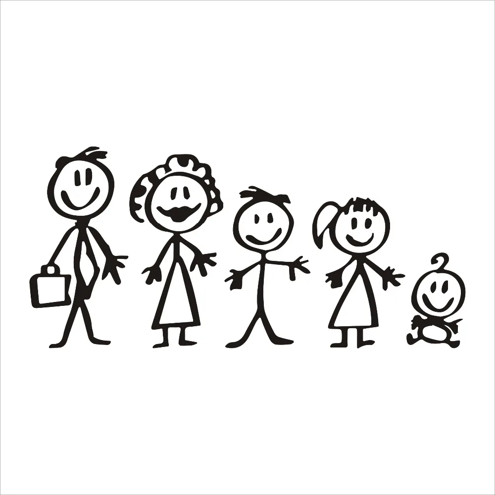 

Car Sticker New Cartoon Warm Family Car Stickers Fashion Window Vinyl Car Decorative Accessories for Auto Products 18*8.5CM