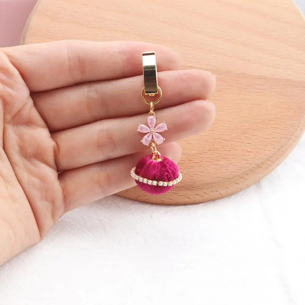 GUFEATHER M524, ювелирные аксессуары, 18k позолоченные, прыгающее кольцо, циркон кулон, форма цветка, diy серьги, изготовление ювелирных изделий, 6 шт./лот