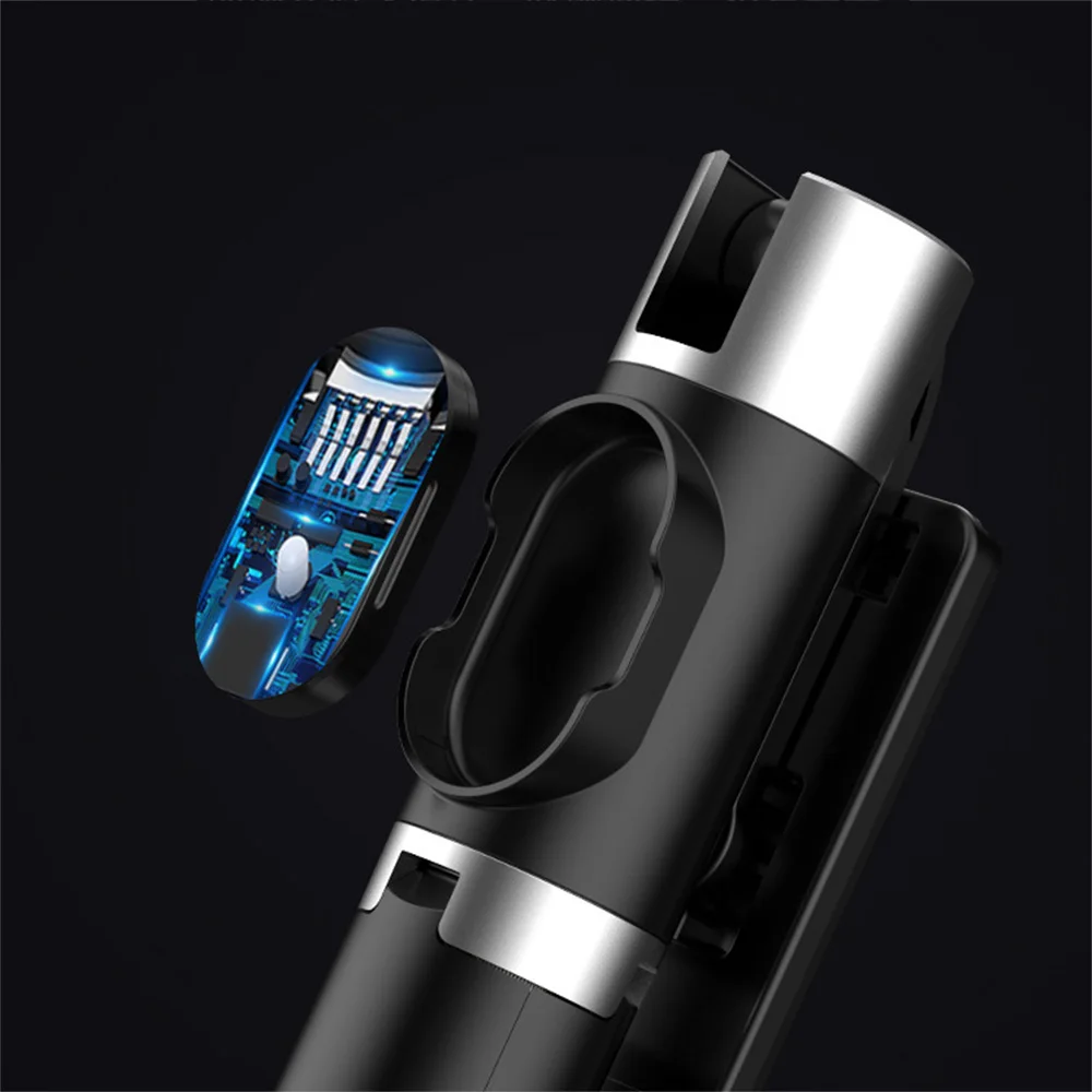 Селфи-палка 3 в 1 P60 складная с поворотом на 360 градусов поддержкой Bluetooth для iOS и