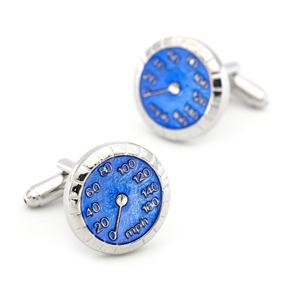 Авто дизайн автомобиля Спидометр Запонки качество латунный материал синий цвет